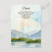 水素朴色の山の湖の冬の結婚式 エンクロージャーカード (正面)