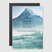 水素朴色の山の湖の日付を保存 (正面/裏面)