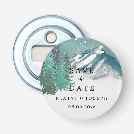 水素朴色の山の湖の日付を保存 栓抜き