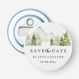 水素朴色の山の湖の日付を保存 栓抜き