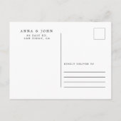 水素朴色の山の湖の日付を保存 案内ポストカード (裏面)