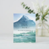 水素朴色の山の湖の日付を保存 案内ポストカード (スタンド正面)