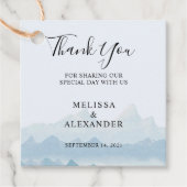 水素朴色の山の結婚範囲お願い フェイバータグ (正面)