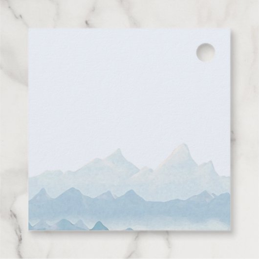 水素朴色の山の結婚範囲お願い フェイバータグ (裏面)