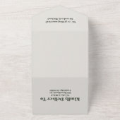 水素朴色の山林の冬 オールインワン招待状 (外側)