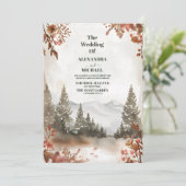 水素朴色の山林の冬 招待状 (スタンド正面)
