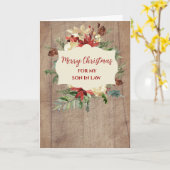 水素朴色の息子の法律メリークリスマス カード (黄色い花)