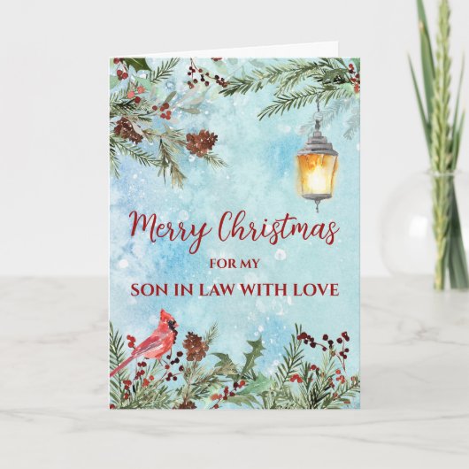 水素朴色の息子の法律メリークリスマス カード (正面)