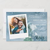 水素朴色の木と山の夕暮れ青 セーブザデート (正面)