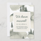 水素朴色の木の新しいアドレス 案内状 (正面)