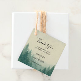 水素朴色の木の林結婚の感謝 フェイバータグ