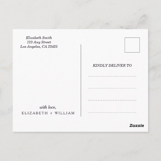 水素朴色の森ありがとう結婚さん ポストカード (裏面)