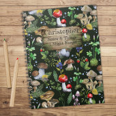 水素朴色の森きのこ苔の植物 ノートブック