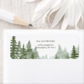 水素朴色の森のクリスマス ラベル (インサイチュ)