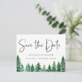 水素朴色の森の保存日付 案内ポストカード (スタンド正面)