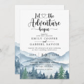 水素朴色の森の結婚冒険が始まる 招待状 (正面/裏面)