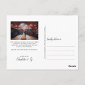 水素朴色の森の結婚写真ありがとう ポストカード (裏面)