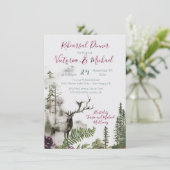 水素朴色の森の鹿リハーサルディナー 招待状 (スタンド正面)