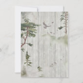 水素朴色の森の鹿リハーサルディナー 招待状 (裏面)