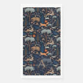 水素朴色の森林動物の木クリスマス (正面)