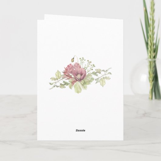 水素朴色の森結婚の写真 サンキューカード (裏面)