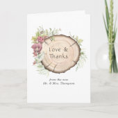 水素朴色の森結婚の写真 サンキューカード (正面)
