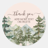 水素朴色の森&山ありがとう ラウンドシール (正面)