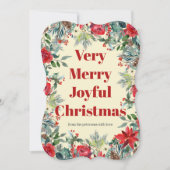 水素朴色の植物赤の非写真 シーズンカード (正面)