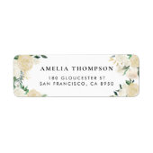 水素朴色の牡丹淡い色のと金ゴールドアクセント ラベル (正面)