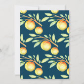 水素朴色の甘い桃結婚の 招待状 (裏面)