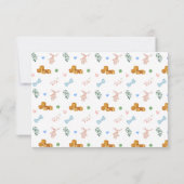 水素朴色の男の子の赤ちゃんシャワー招待状 招待状 (裏面)