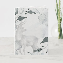 水素朴色の穏やかな鹿 カード