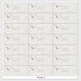 水素朴色の結婚ゲストメールアドレス シール