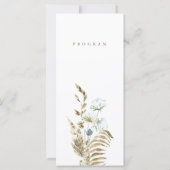 水素朴色の結婚式の日のタイムライン&詳細 (裏面)