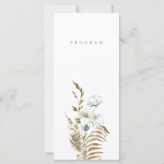 水素朴色の結婚式の日のタイムライン&詳細 (裏面)