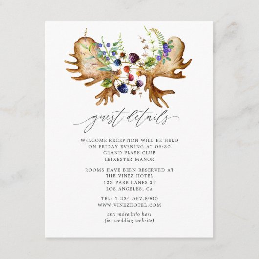 水素朴色の結婚森 エンクロージャーカード (正面)