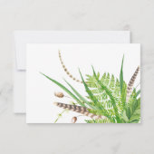 水素朴色の結婚森 出欠カード (裏面)