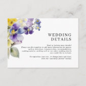 水素朴色の結婚詳細エンクロージャカード エンクロージャーカード (正面)