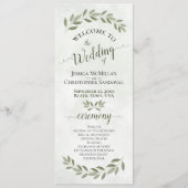 水素朴色の緑のエレガントセージ結婚ズ プログラム (正面)