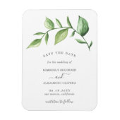 水素朴色の緑のスペリグ日付を保存 マグネット (縦)