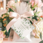 水素朴色の緑のフローラありがとうラベル フェイバータグ