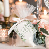 水素朴色の緑のフローラありがとうラベル フェイバータグ