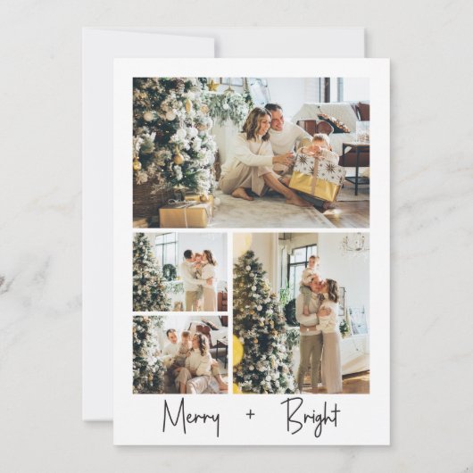 水素朴色の緑の複数写真 シーズンカード (裏面)