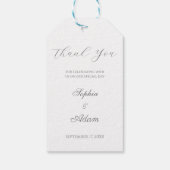 水素朴色の緑結婚色 ギフトタグ (裏面)