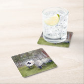 水素朴色の羊 スクエアペーパーコースター (インサイチュ)