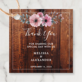 水素朴色の花結婚木の感謝 フェイバータグ