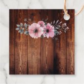 水素朴色の花結婚木の感謝 フェイバータグ (裏面)