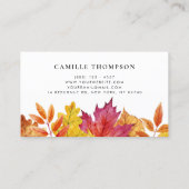 水素朴色の落ち葉る秋 名刺 (裏面)