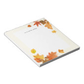 水素朴色の落下葉秋のカスタム ノートパッド (アングル)