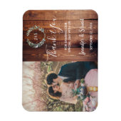 水素朴色の葉写真の結婚ありがとう マグネット (縦)